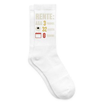 Rente 3 Freunde 32 Karten 0 Termine – Skat - Tennissocken - Weiß - Rechts