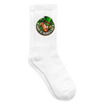 Grüner Leprechaun Charme - Tennissocken - Weiß - Rechts