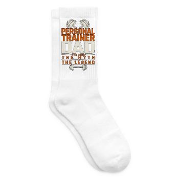 Personal Trainer Dad The Idol The Myth Gym Trainer - Tennissocken - Weiß - Rechts
