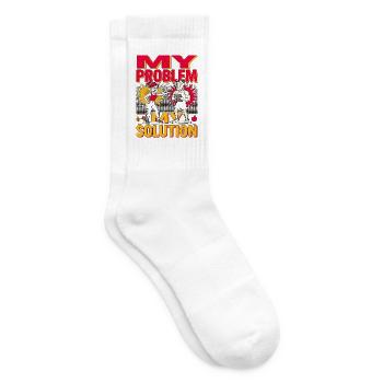 Personal Trainer My Problem My Pictogram Dad Mom - Tennissocken - Weiß - Rechts