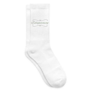 Entspannung - Ruhe - Gelassenheit - Tennissocken - Weiß - Rechts