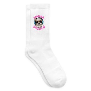 Willst kuscheln - Tennissocken - Weiß - Rechts