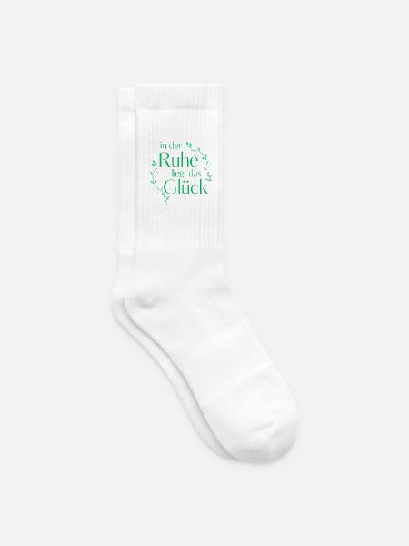 In der Ruhe liegt das Glück - Tennissocken - Weiß