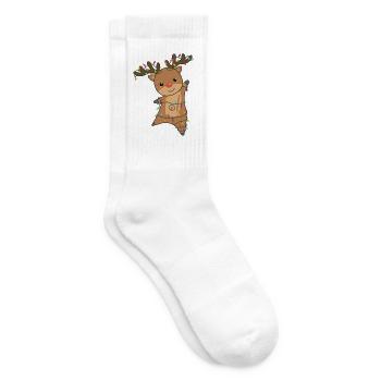 Rentier fröhliche Weihnachten Winter Tiere Hirsch - Tennissocken - Weiß - Rechts