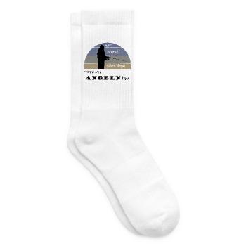 Wer braucht schon Yoga, wenn man Angeln kann - Tennissocken - Weiß - Rechts