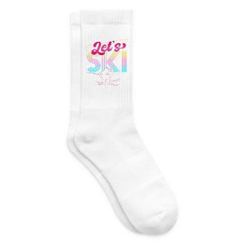 Let's Ski Neon Retro Skier - Tennissocken - Weiß - Rechts