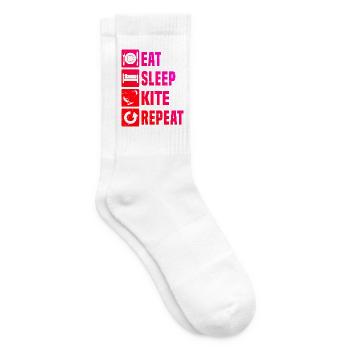 Geschenkidee für einen Kiteboarder mit Wassersport - Tennissocken - Weiß - Rechts