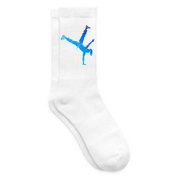 Geschenkidee für die Hip-Hop-Tänzerin mit B-Boying - Tennissocken - Weiß - Rechts