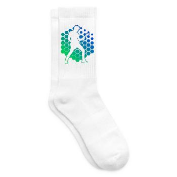 Geschenkidee für einen Gitarren-Fan mit E-Gitarre - Tennissocken - Weiß - Rechts