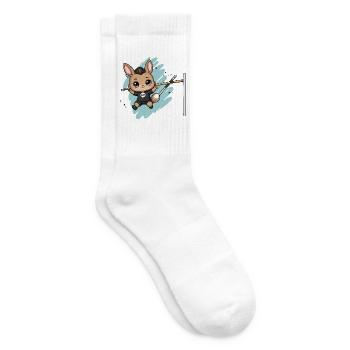 Punk-Kaninchen Sprungkunst - Tennissocken - Weiß - Rechts