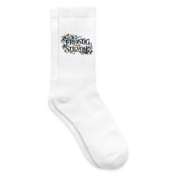 Frostig, aber stilvoll – Das eisige Winteremblem - Tennissocken - Weiß - Rechts