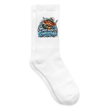 Der grummelige Highland - Tennissocken - Weiß - Rechts