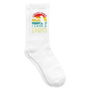 Ich hab einen Hund – kein Single - Tennissocken - Weiß - Rechts