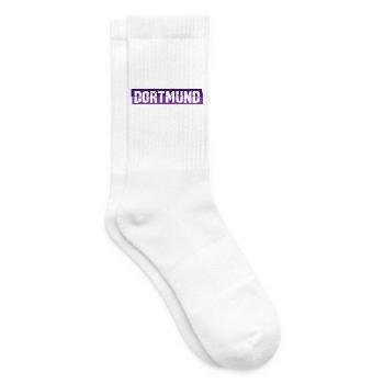 Dortmund - Grunge - Schriftzug - Deutschland - Tennissocken - Weiß - Rechts