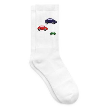 Bunte Autos Spielzeug Kinder - Tennissocken - Weiß - Rechts