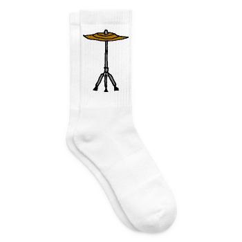 Schlagzeug Ride-Becken Crash - Tennissocken - Weiß - Rechts