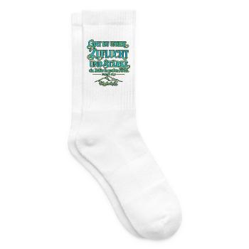 Gott ist unsere Zuflucht und Stärke-Psalm 46,2 - Tennissocken - Weiß - Rechts