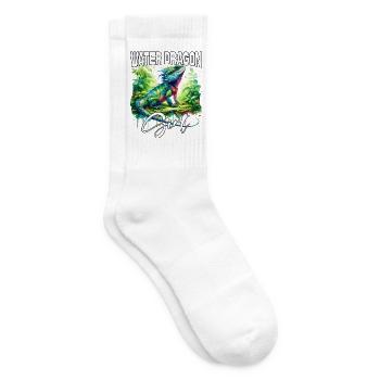 Wasserdrache Girl Lizard Water Dragon - Tennissocken - Weiß - Rechts