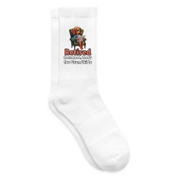 Retired, Recharged, Ready for Grandkids - Tennissocken - Weiß - Rechts