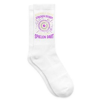 Dart Oma Coole Omas Spielen Dart Lustiger Spruch - Tennissocken - Weiß - Rechts
