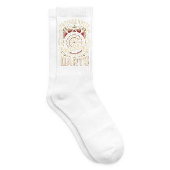 Darts Unterschätze Niemals Eine Frau Spruch - Tennissocken - Weiß - Rechts
