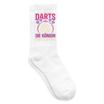 Dart Königin Hat Laune Lustiger Spruch Damen - Tennissocken - Weiß - Rechts
