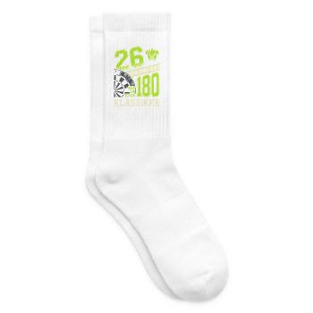 Dart 26 Statt 180 Echter Klassiker Spruch - Tennissocken - Weiß - Rechts