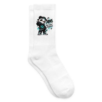 Panda DJ ADHS Rhythm - Tennissocken - Weiß - Rechts