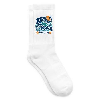 Die Waikiki-Welle surfen - Tennissocken - Weiß - Rechts