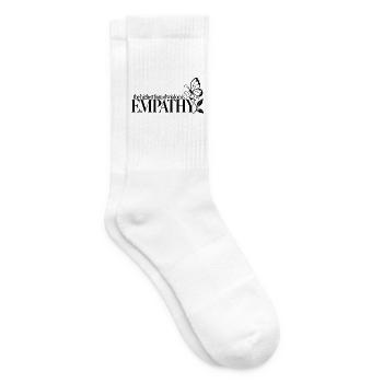 The Highest Form Of Wisdom Is Empathy - Tennissocken - Weiß - Rechts