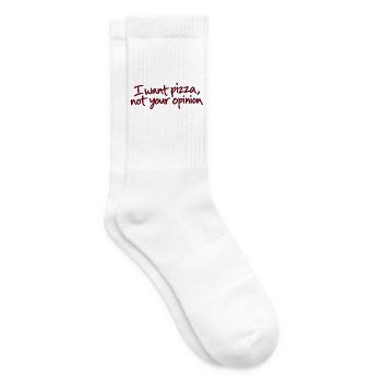 I Want Pizza Not Your Opinion - Tennissocken - Weiß - Rechts