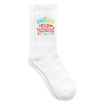 Hallo Kindergarten Tagesmutter - Tennissocken - Weiß - Rechts