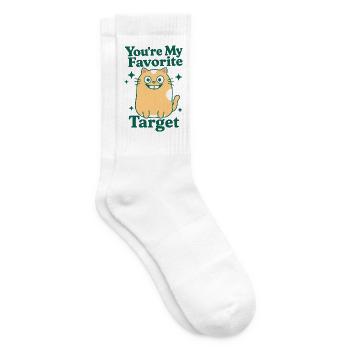 You're My Favorite Target - Tennissocken - Weiß - Rechts