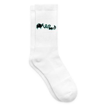1200 Dino Monster - Tennissocken - Weiß - Rechts
