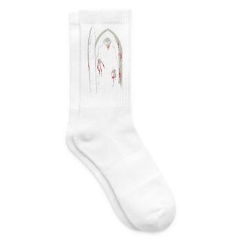 Gruselmann aus dem Sarg – Halloween Horror - Tennissocken - Weiß - Rechts