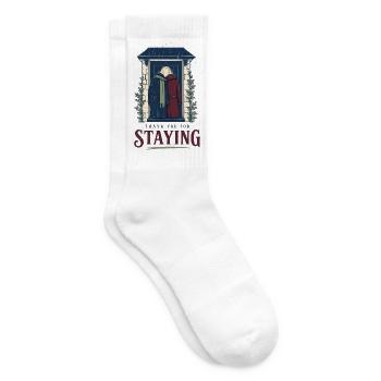 Danke, dass du geblieben bist – bedeutungsvolle Freundschaft - Tennissocken - Weiß - Rechts
