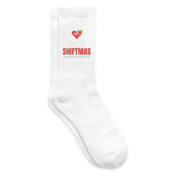 Fröhliche Shiftmas - Tennissocken - Weiß - Rechts