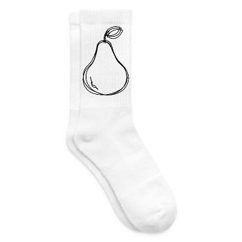 Birne handgezeichnet - Tennissocken - Weiß - Rechts