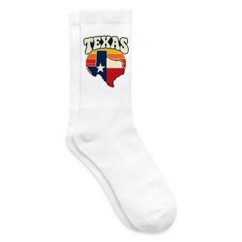 Texas Sonnenuntergang Silhouette - Tennissocken - Weiß - Rechts