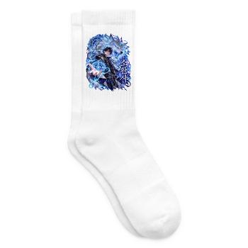 Eiswolf-Magier mit magischem Kreis - Tennissocken - Weiß - Rechts