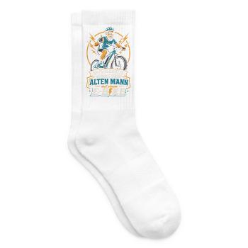 E-Bike Spruch alter Mann Geschenk - Tennissocken - Weiß - Rechts