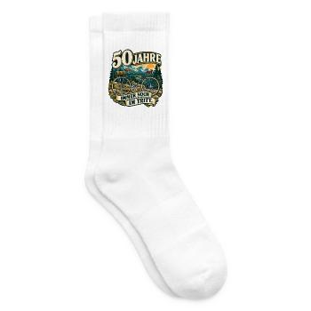 50 Jahre Immer Noch Im Tritt - Tennissocken - Weiß - Rechts