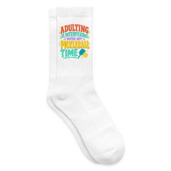 Adulting Stört die Pickleball-Zeit - Tennissocken - Weiß - Rechts