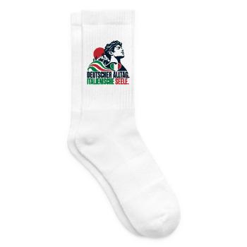 Deutscher Alltag. Italienische Seele. - Tennissocken - Weiß - Rechts