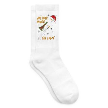 Ja Das Muss So Laut Posaune Weihnachten Musiker - Tennissocken - Weiß - Rechts