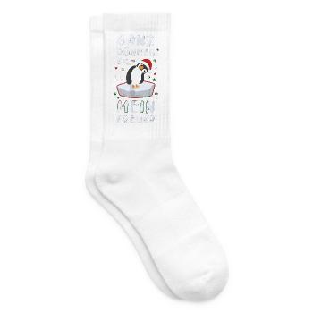 Ganz Dünnes Eis Mein Freund Pinguin Weihnachten - Tennissocken - Weiß - Rechts