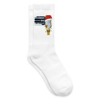 Entzündet Den Tornado Bier Exen Weihnachten Party - Tennissocken - Weiß - Rechts