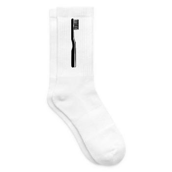 Zahnbürste Zahn Geschenk Zahnarzt Zahnärztin  - Tennissocken - Weiß - Rechts