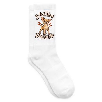 Ich hab diesen Hund in mir – lustiger Chihuahua-Vater Chihua-Papa Chi-Papa - Tennissocken - Weiß - Rechts