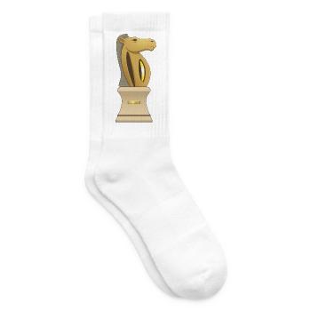 Goldener Pferdepokal - Tennissocken - Weiß - Rechts